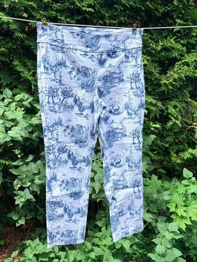 Toile de Jouy Print Pants - Made in Canada